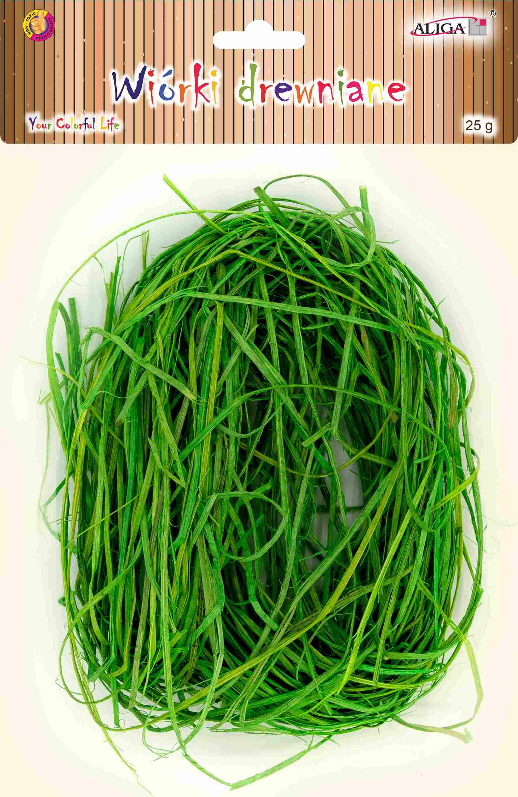 Drewniane wiórki WD-9182 zielone 25g Aliga